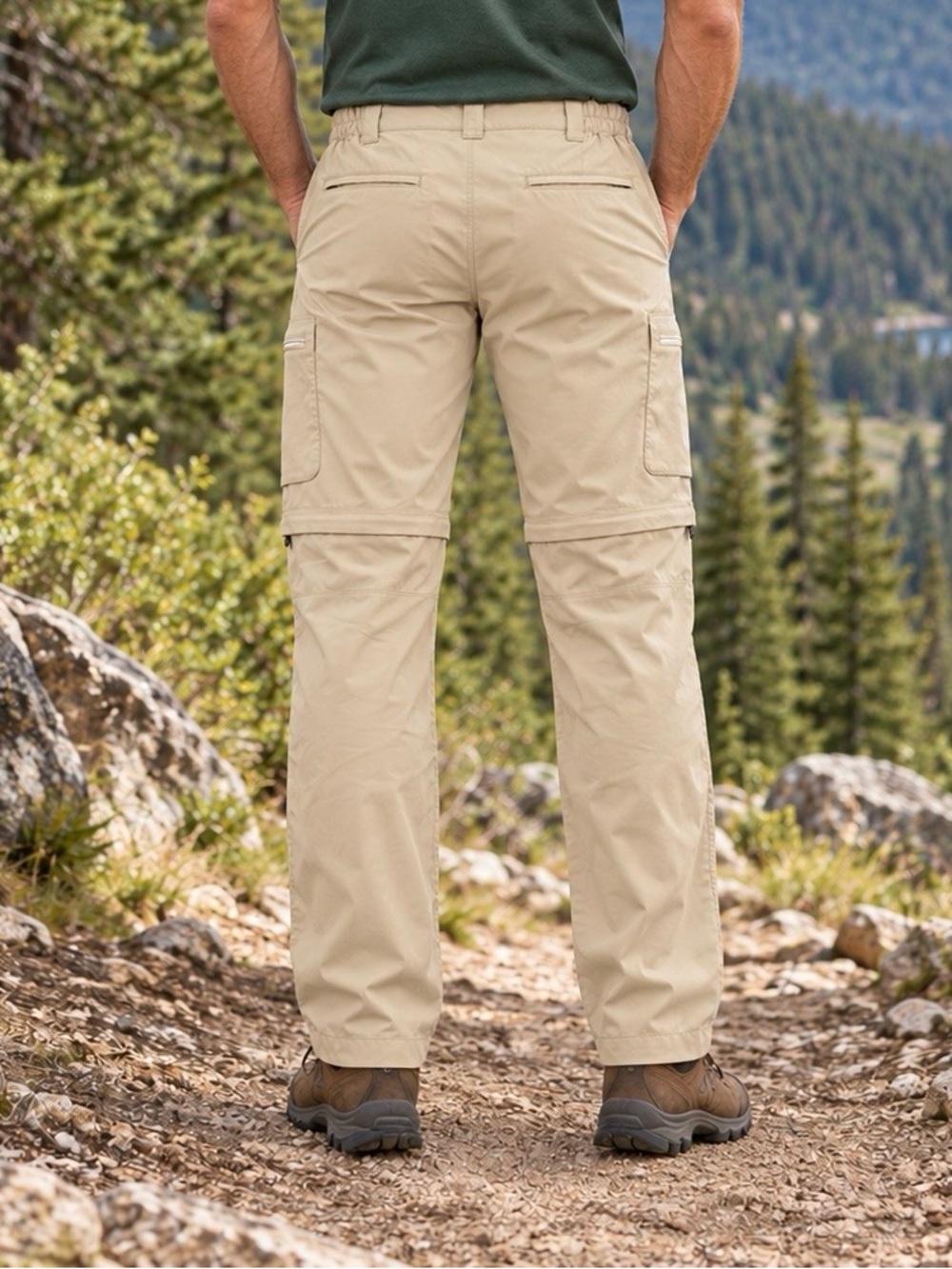 L.L.Bean Men’s XS Cresta Convertible Zip-Off Hiking Outdoor Cargo Pants Khaki